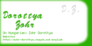 dorottya zohr business card